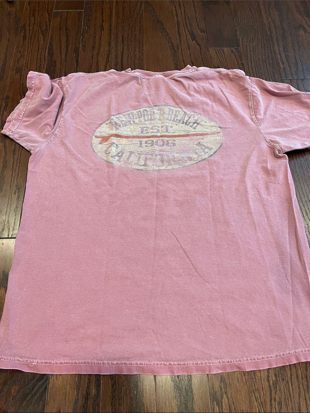 Comfort Colors Dusty Pink Washed Tee with Small Chest Print - Picture 3 of 3